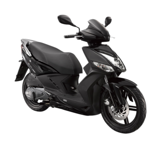 kymco agility 16+ mat zwart rechtsvoor