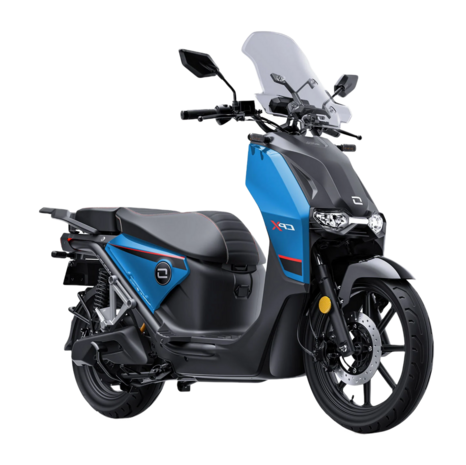 super soco cpx mat blauwrechtsvoor