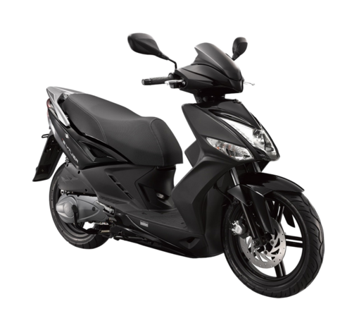 kymco agility 16+ mat zwart rechtsvoor