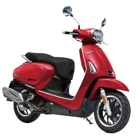 kymco new like glans rood rechtsvoor
