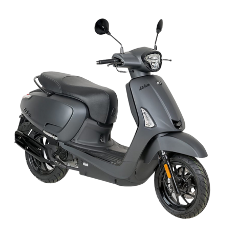 kymco new like special edition mat zwart rechtsvoor