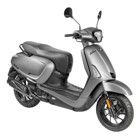 kymco new like special edition mat grijs rechtsvoor