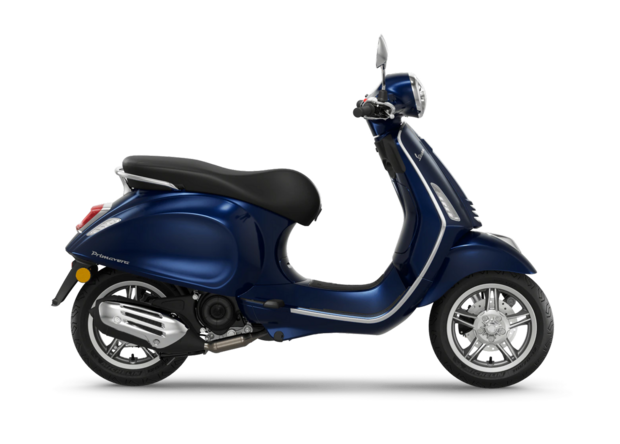 vespa primavera blu energico glossy