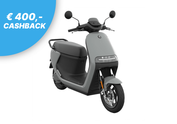 Segway E110S Steel Grey / Glans Grijs rechtsvoor cashback