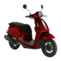 Kymco Filly 50 rood rechtsvoor