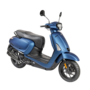kymco new like special edition mat blauw rechtsvoor